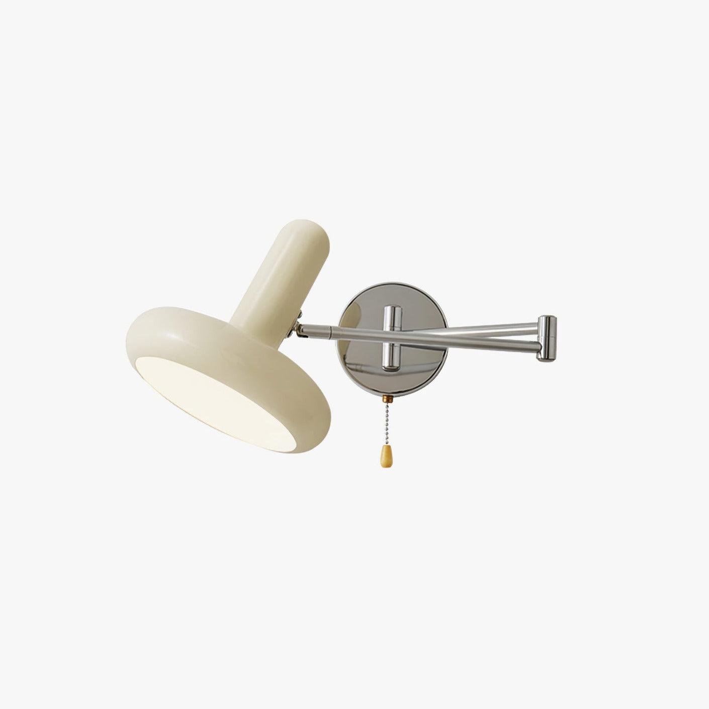 Rocker Wall Light Set of 2 with Adjustable Cream Shade