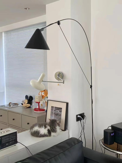 Rocker Wall Light Set of 2 with Adjustable Cream Shade