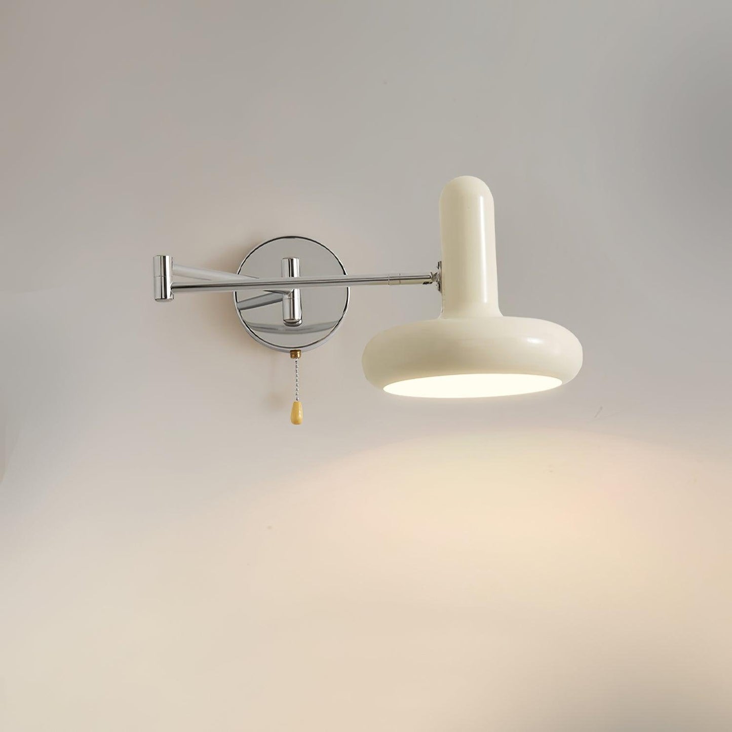 Rocker Wall Light Set of 2 with Adjustable Cream Shade