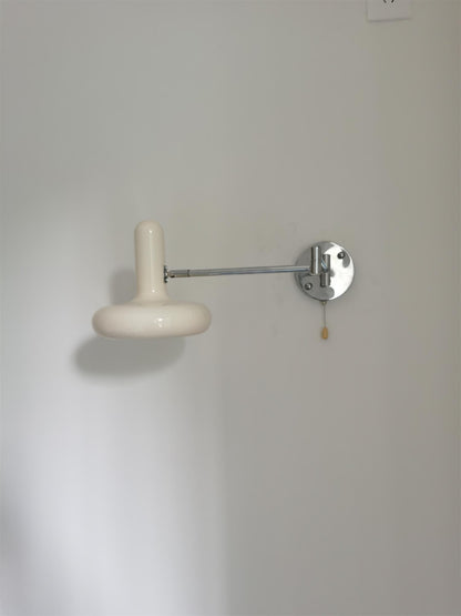 Rocker Wall Light Set of 2 with Adjustable Cream Shade