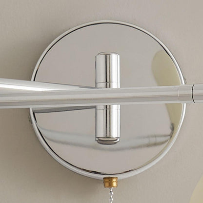 Rocker Wall Light Set of 2 with Adjustable Cream Shade