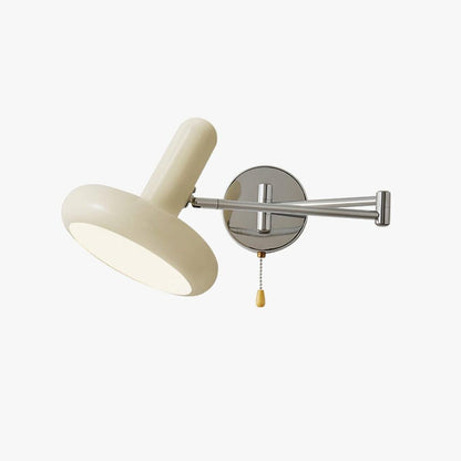 Rocker Wall Light Set of 2 with Adjustable Cream Shade