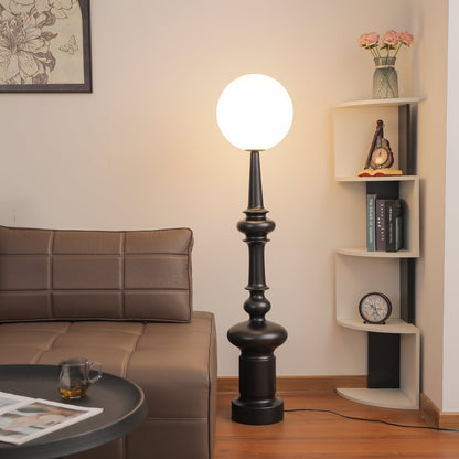 Roman Column Floor Lamp with LED Light, Indoor Elegant Design