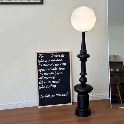 Roman Column Floor Lamp with LED Light, Indoor Elegant Design