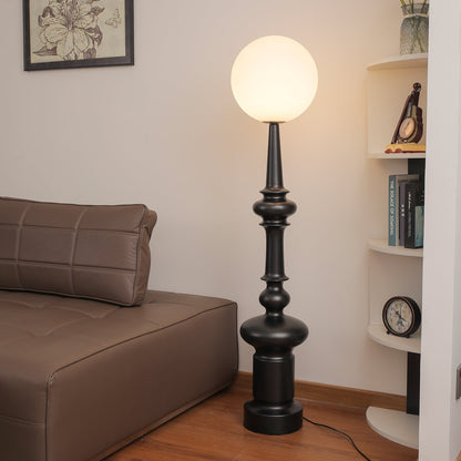 Roman Column Floor Lamp with LED Light, Indoor Elegant Design