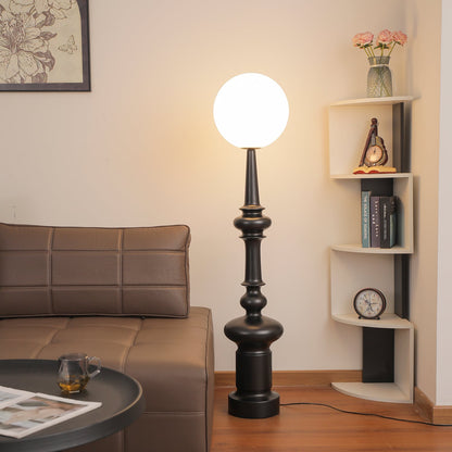 Roman Column Floor Lamp with LED Light, Indoor Elegant Design