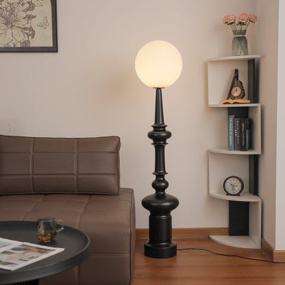 Roman Column Floor Lamp with LED Light, Indoor Elegant Design