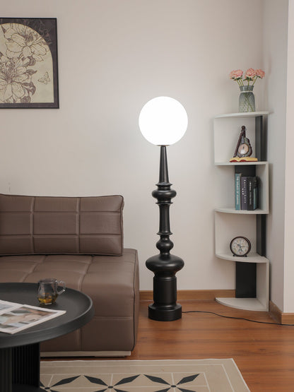 Roman Column Floor Lamp with LED Light, Indoor Elegant Design
