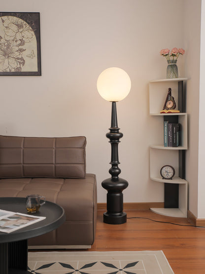 Roman Column Floor Lamp with LED Light, Indoor Elegant Design