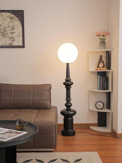 Roman Column Floor Lamp with LED Light, Indoor Elegant Design