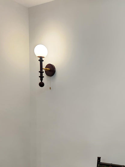 Roman Column Wall Lamp - LED Indoor Lighting - White Wood