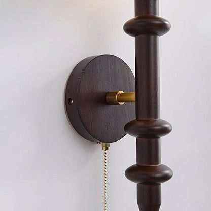 Roman Column Wall Lamp - LED Indoor Lighting - White Wood