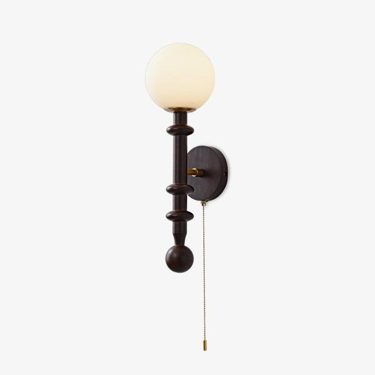 Roman Column Wall Lamp - LED Indoor Lighting - White Wood