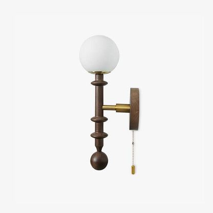 Roman Column Wall Lamp - LED Indoor Lighting - White Wood