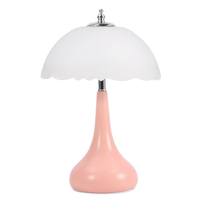 Eleganza Luxe Table Lamp – Timeless Mushroom Design with LED Dimming Function in Soft Colors
