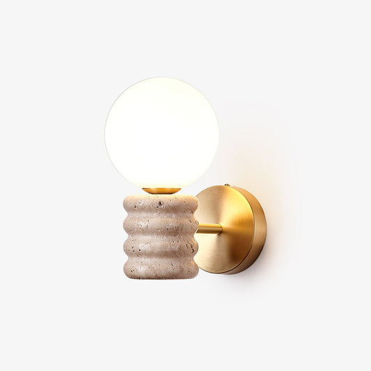 Romus Wall Lamp - Yellow Travertine LED Indoor Fixture
