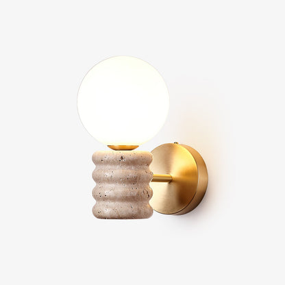 Romus Wall Lamp - Yellow Travertine LED Indoor Fixture