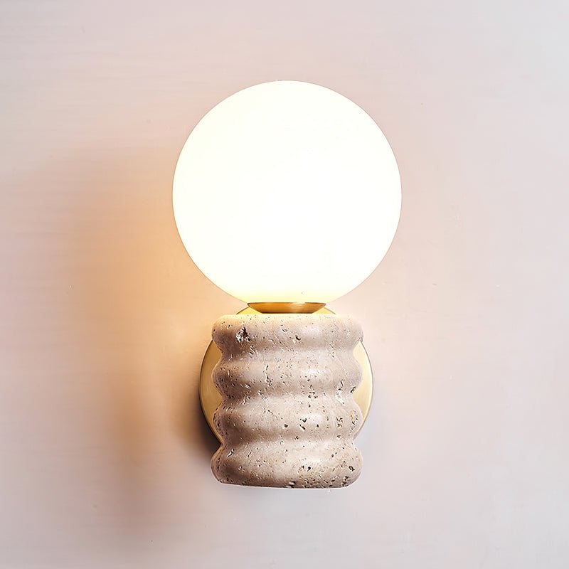 Romus Wall Lamp - Yellow Travertine LED Indoor Fixture
