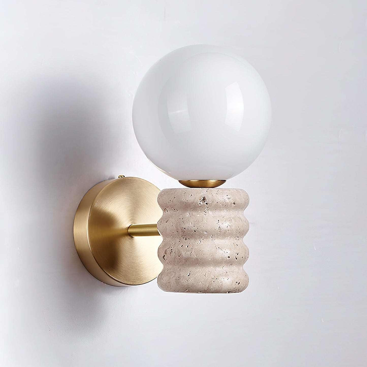 Romus Wall Lamp - Yellow Travertine LED Indoor Fixture