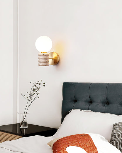Romus Wall Lamp - Yellow Travertine LED Indoor Fixture