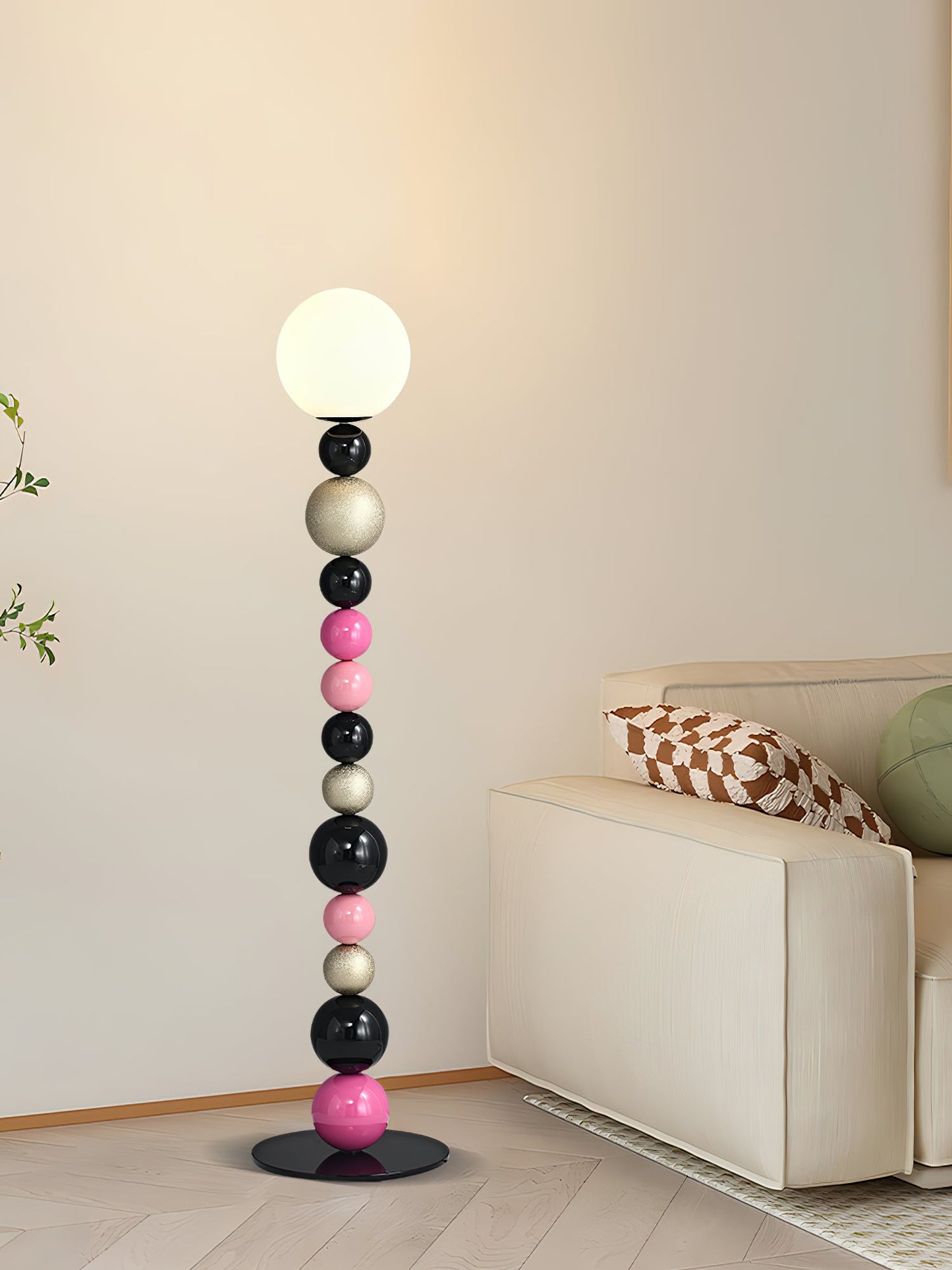 Round Balls Stacking Floor Lamp LED Indoor Lighting Modern