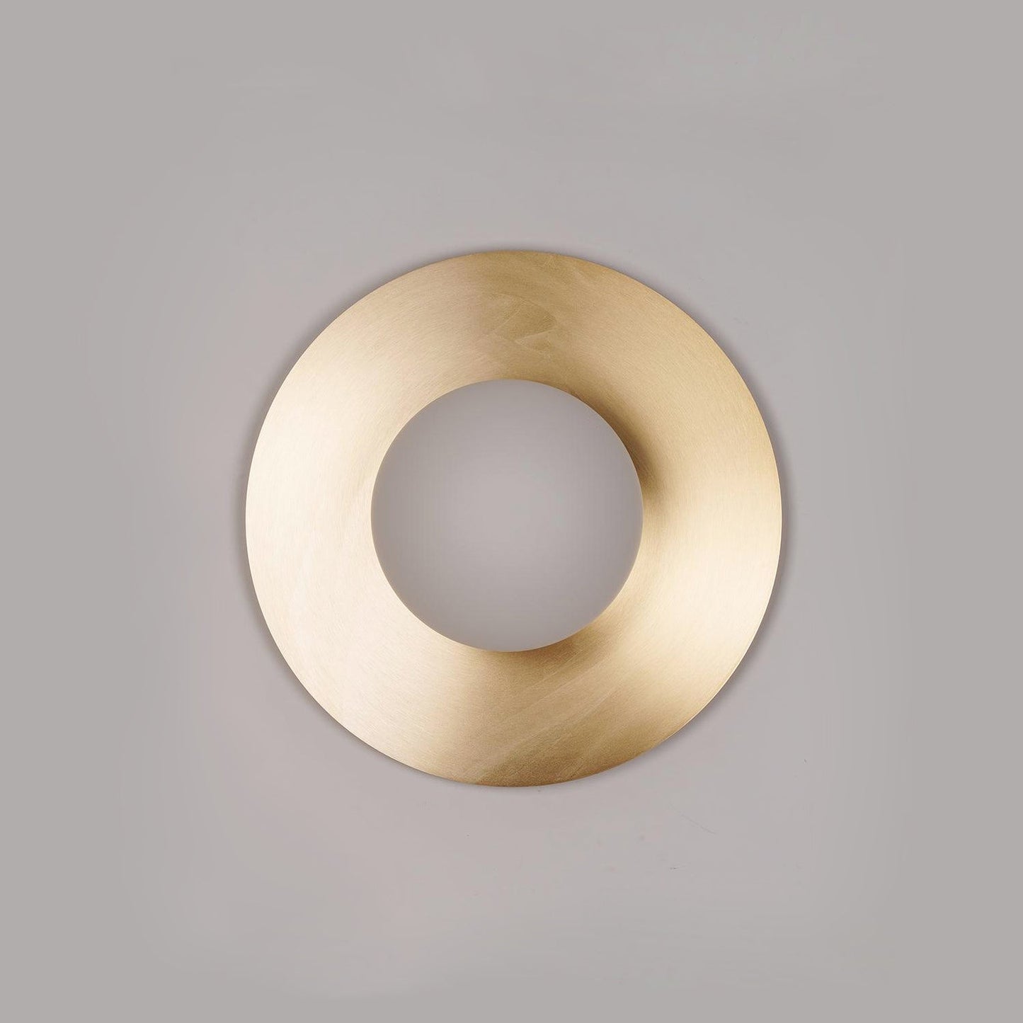 Round Glass Art Wall Lamp - LED Indoor Wall Light, Black
