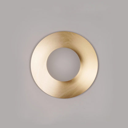 Round Glass Art Wall Lamp - LED Indoor Wall Light, Black