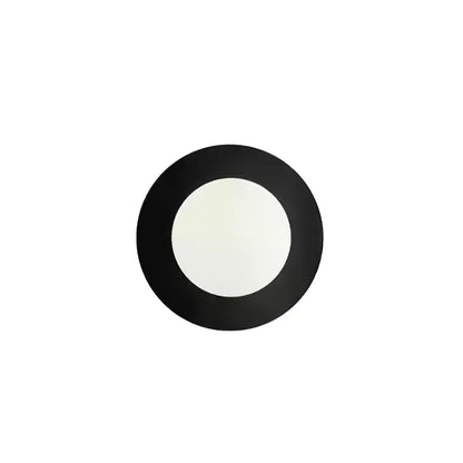Round Glass Art Wall Lamp - LED Indoor Wall Light, Black