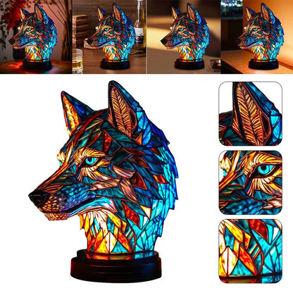 AnimalLustre Tier Stained Glass Lamp - Decorative Lighting