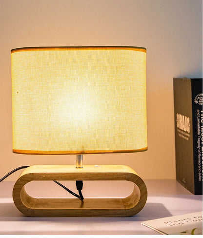 Frendorf LED Desk Lamp Japanese Design - Wooden & Fabric