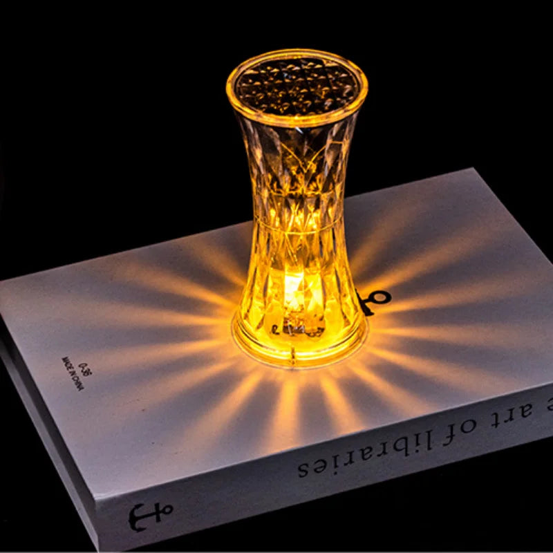 LED Diamond Reading Lamp - Transparent Design, USB Powered