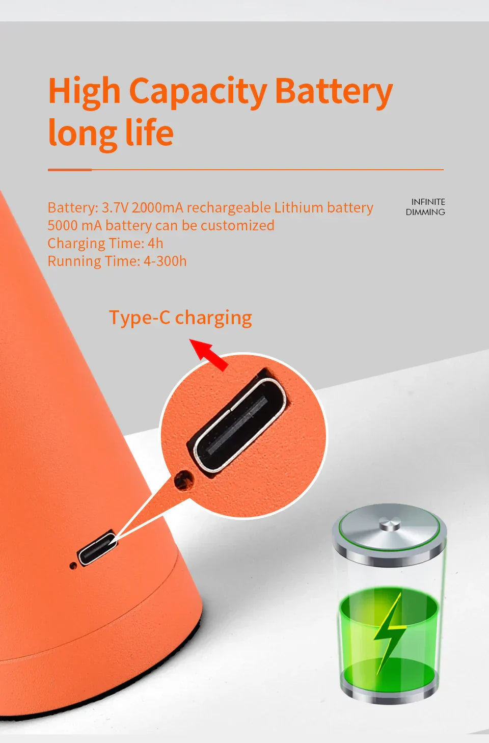 Minimalist Nightstand Lamp with Touch Control LED Light