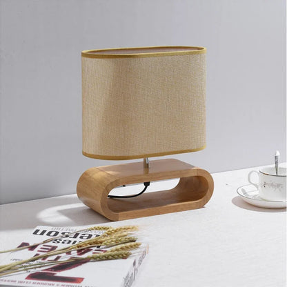 Frendorf LED Desk Lamp Japanese Design - Wooden & Fabric