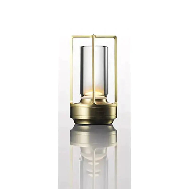 Chic and Modern Table Lamp - Stylish Metal and Glass Design