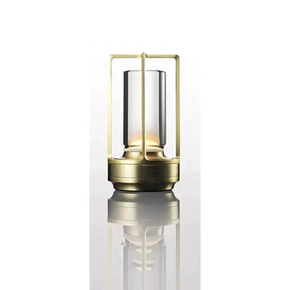 Chic and Modern Table Lamp - Stylish Metal and Glass Design