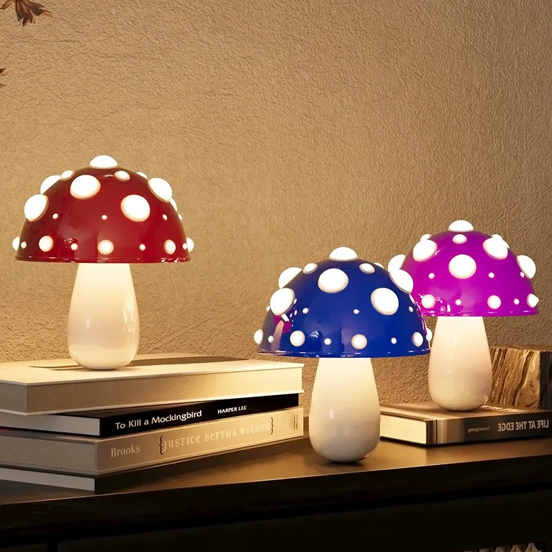 LED Mushroom Lamp Rechargeable USB for Bedroom Lighting