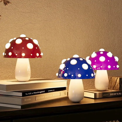 LED Mushroom Lamp Rechargeable USB for Bedroom Lighting
