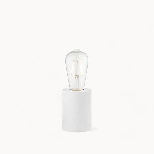 LumiCraft - Industrial White Table Lamp with E27 LED