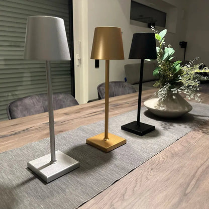 Rechargeable Wireless Table Lamp with Nordic Design – LED Dimmable