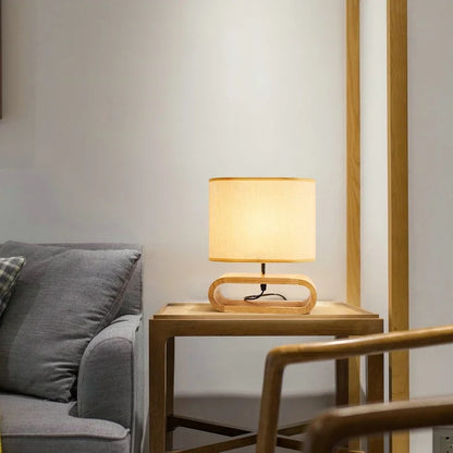 Frendorf LED Desk Lamp Japanese Design - Wooden & Fabric