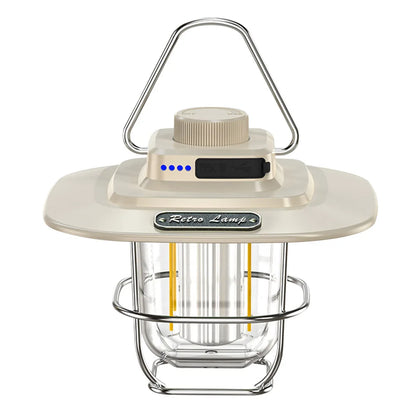 Rechargeable Vintage LED Camping Lantern - Portable Light