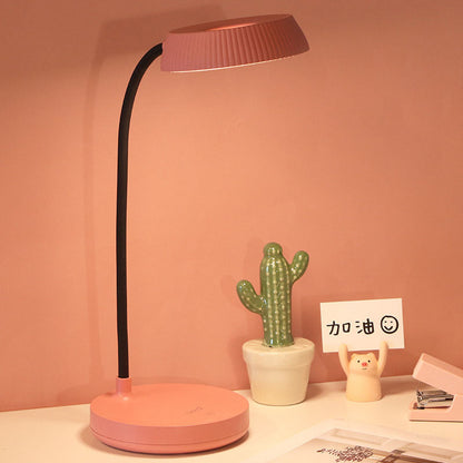 Nordic Minimalist Round LED Touch Desk Lamp with USB