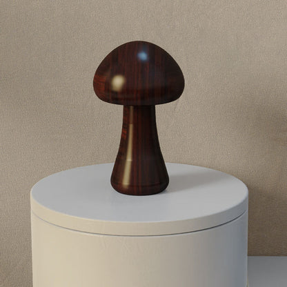 Contemporary Creative Mushroom Rubberwood LED Table Lamp