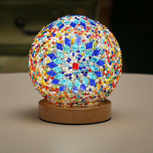 LED Table Lamp USB Orbital Glass Design Warm Light
