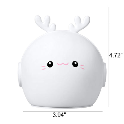 Kreative Cartoon Deer Rabbit Silicone USB LED Night Light Lamp