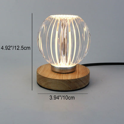 Modern Luxury Acrylic Round Ball USB Wireless Touch LED Lamp