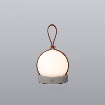 Portable LED USB Night Light Table Lamp - Simple Round Faux Leather