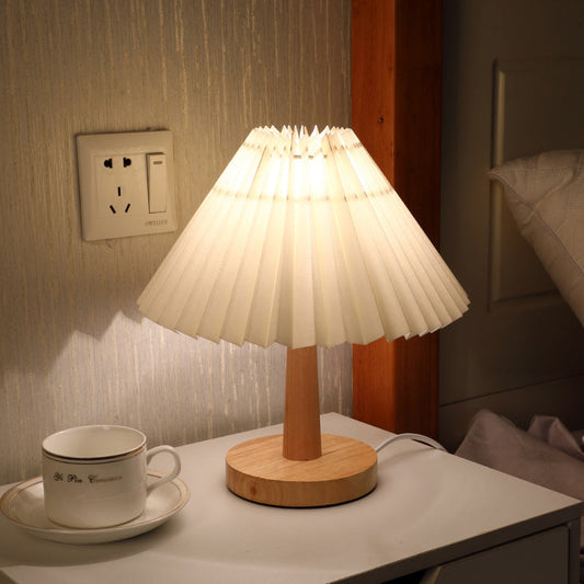 Vintage Foldable Umbrella LED Table Lamp - Retro Design