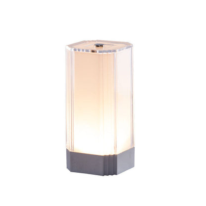 Modern Rechargeable LED Acrylic Table Lamp - White, 300lm