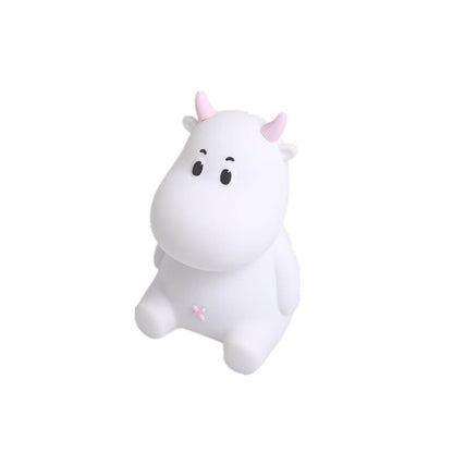 Modern Creative Cute Cow Silicone USB Rechargeable Night Light Table Lamp